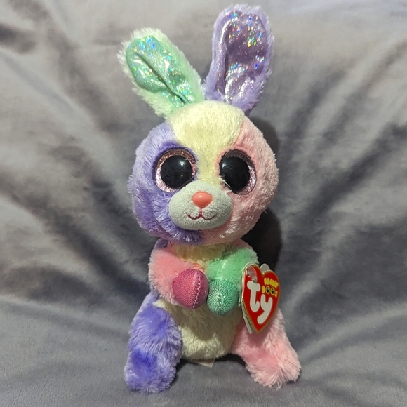 Ty Beanie Boos - BLOOM the Easter Bunny Rabbit (6 Inch) NEW MINT with MINT TAGS - Picture 1 of 3